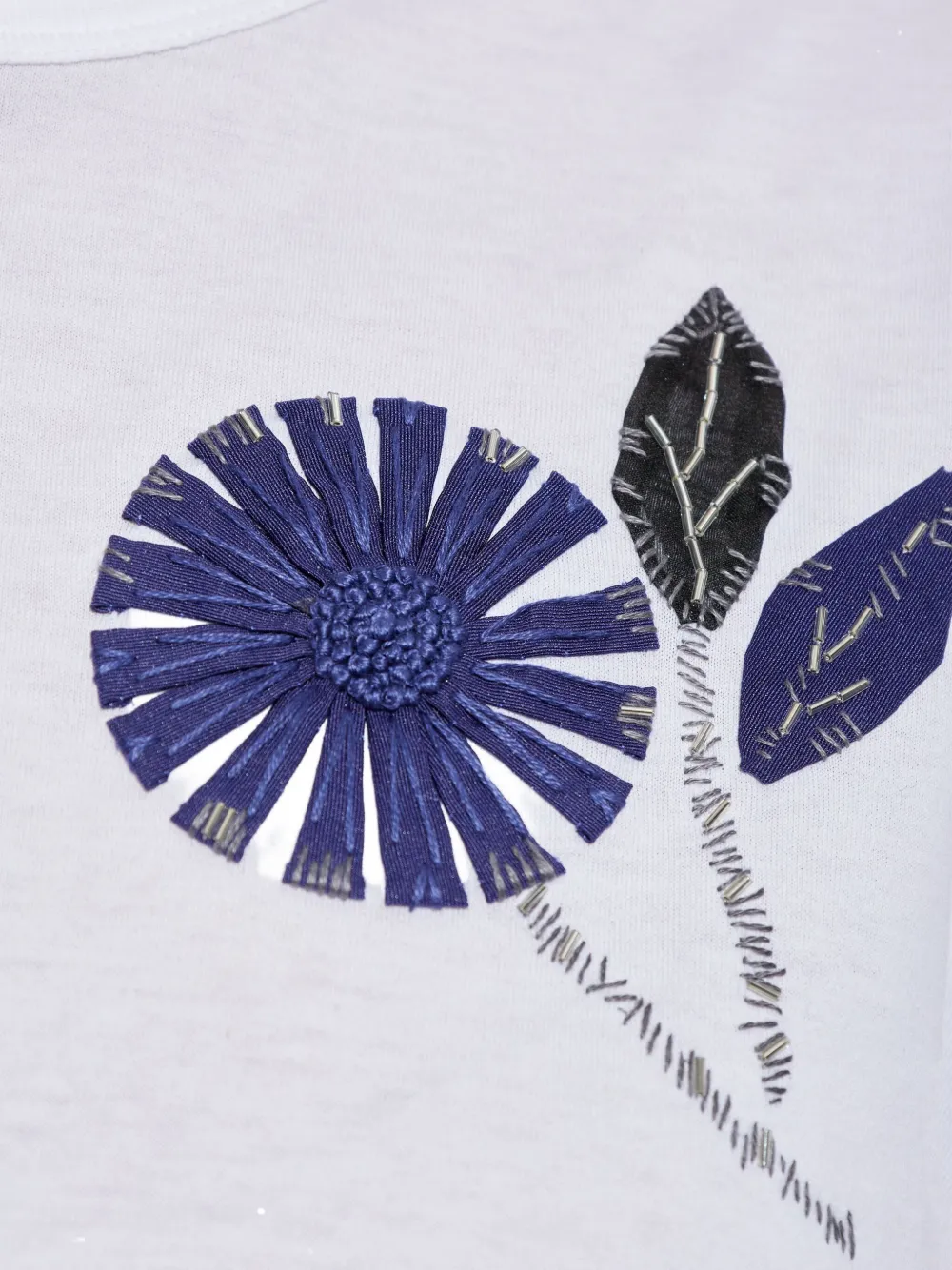 Marni embroidered flower T-shirt Wit