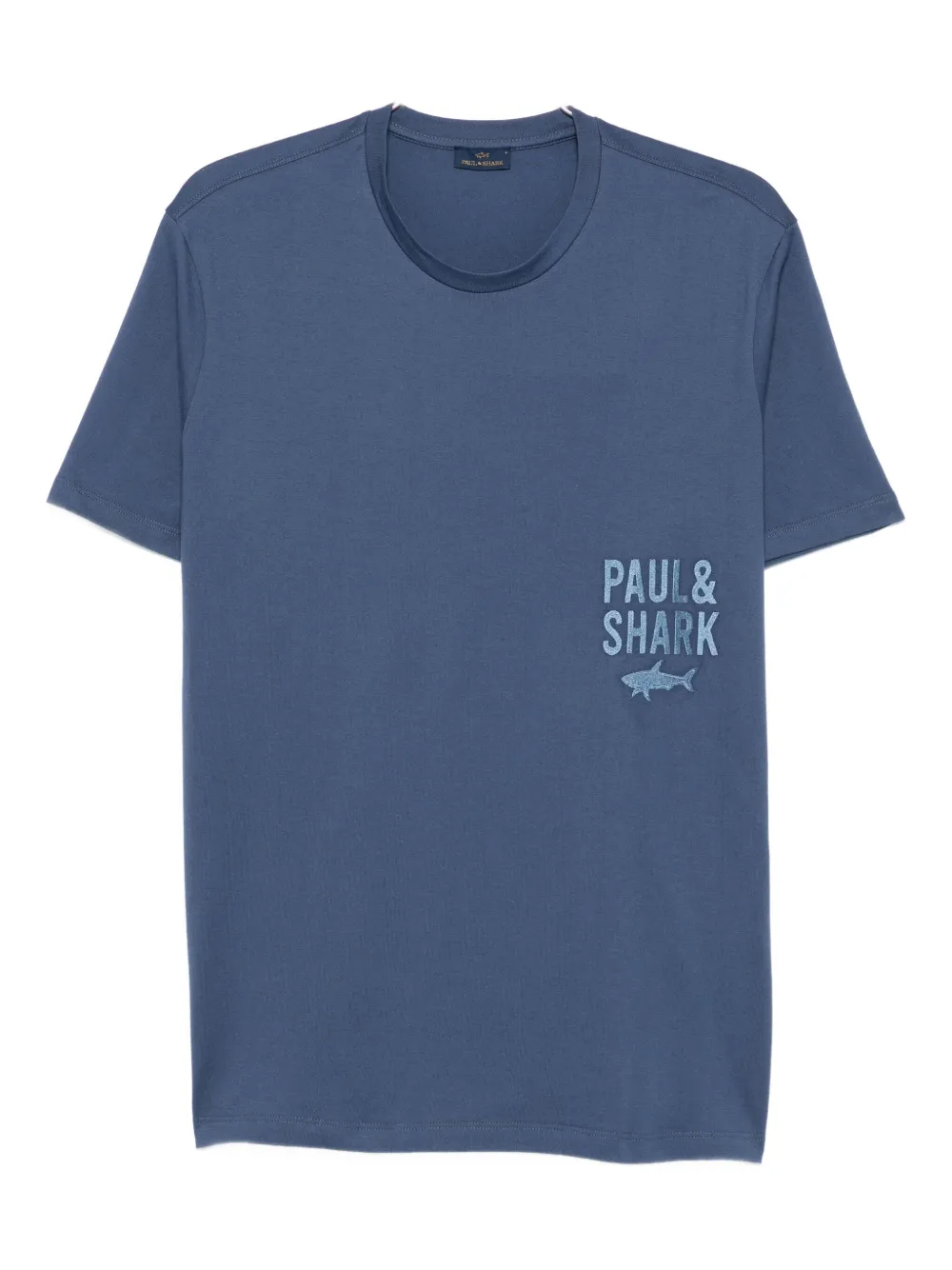 Paul & Shark Crew Neck Short Sleeves Straight Hem In Blue