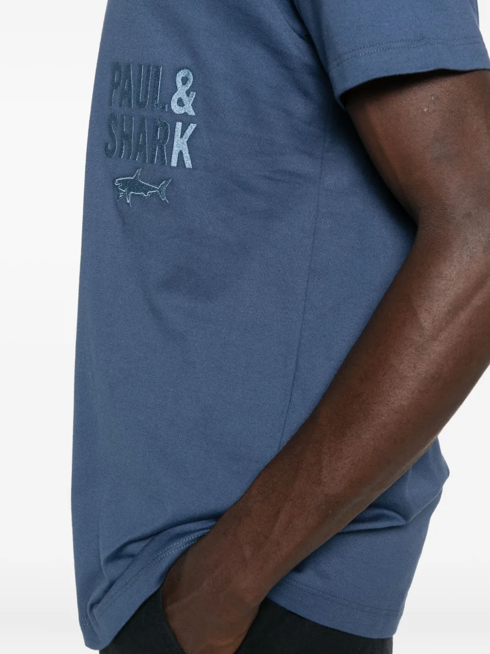 Paul & Shark Katoenen T-shirt met haaienlogo Blauw
