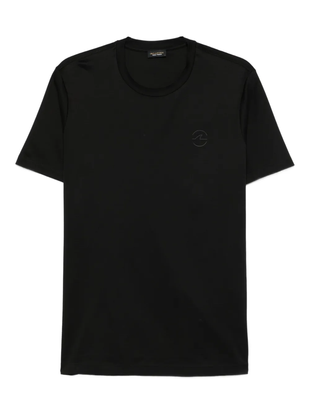 Paul & Shark logo-embroidered cotton T-shirt Zwart
