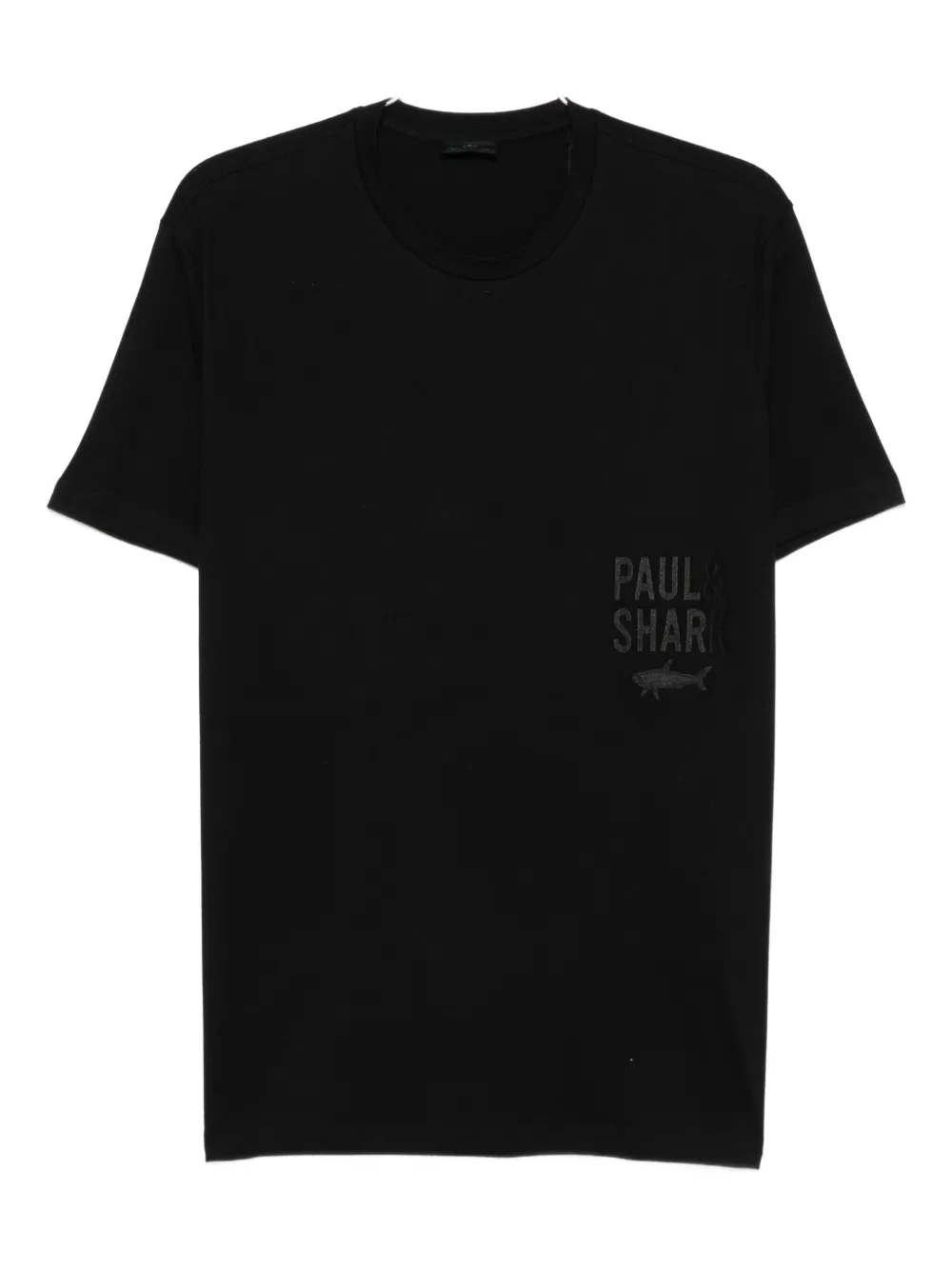 Paul & Shark Basic Crew Neck T-shirt In Black