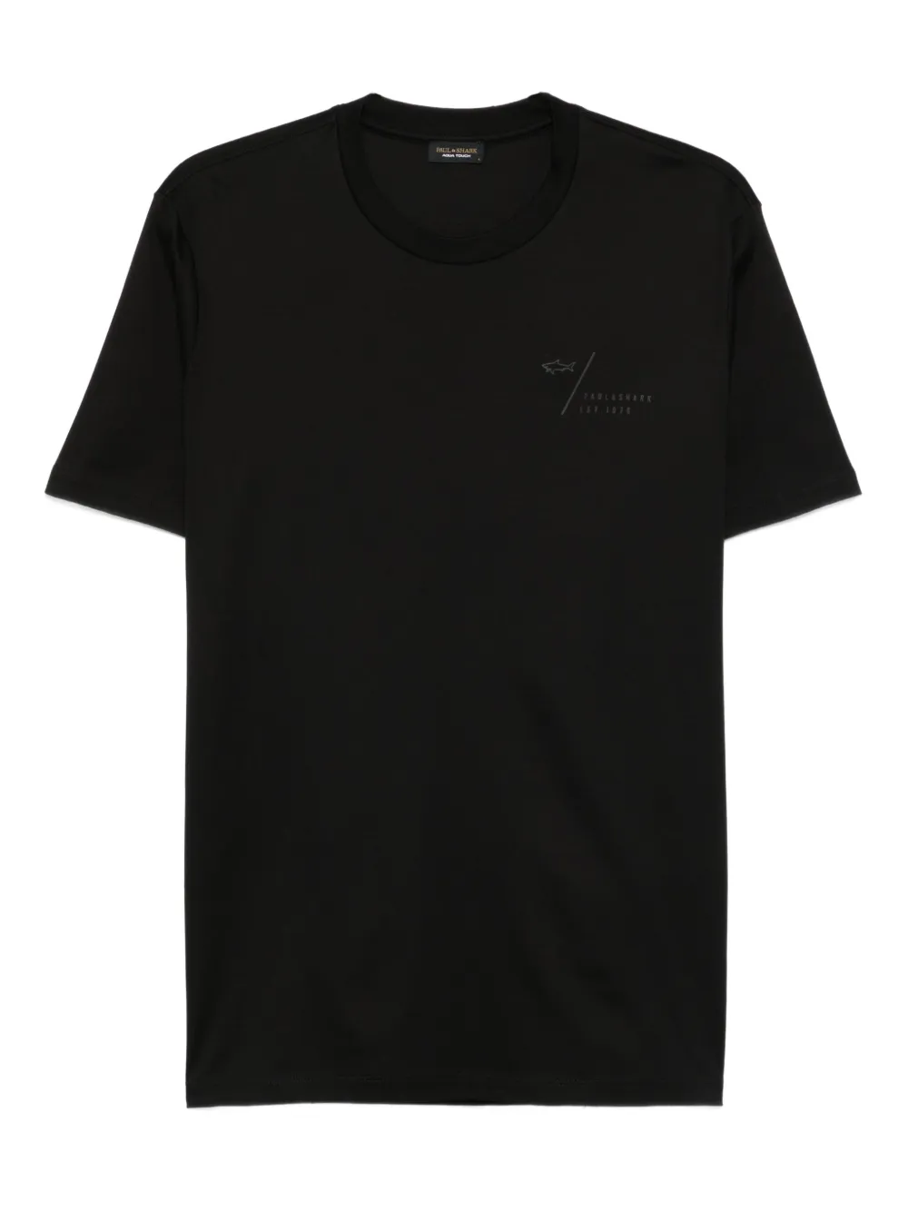 Paul & Shark logo-embroidered cotton T-shirt Zwart
