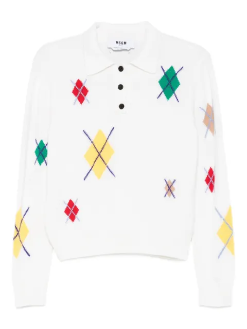 MSGM pull à motif de losanges