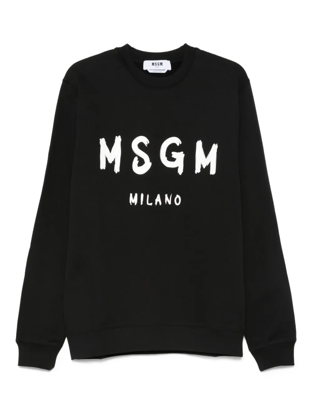 MSGM logo-print cotton sweatshirt | Black | Image 1