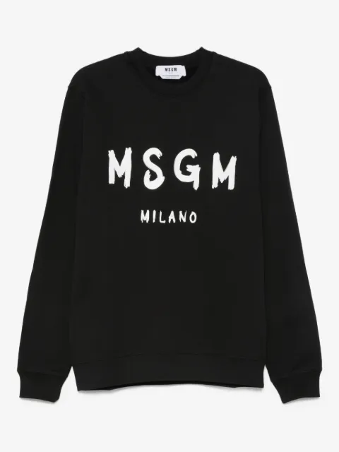 MSGM logo-print cotton sweatshirt