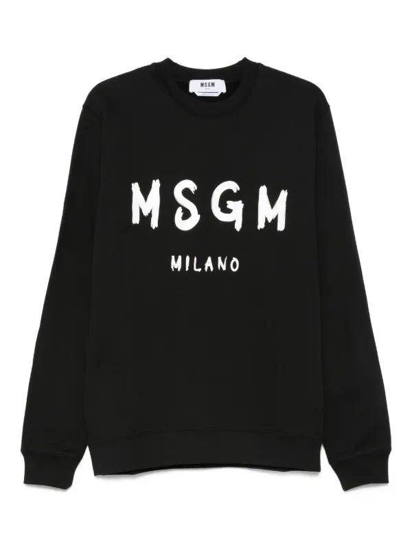 MSGM ブラック スウェット MSGM ロゴ スウェットシャツ | ブラック | FARFETCH JP