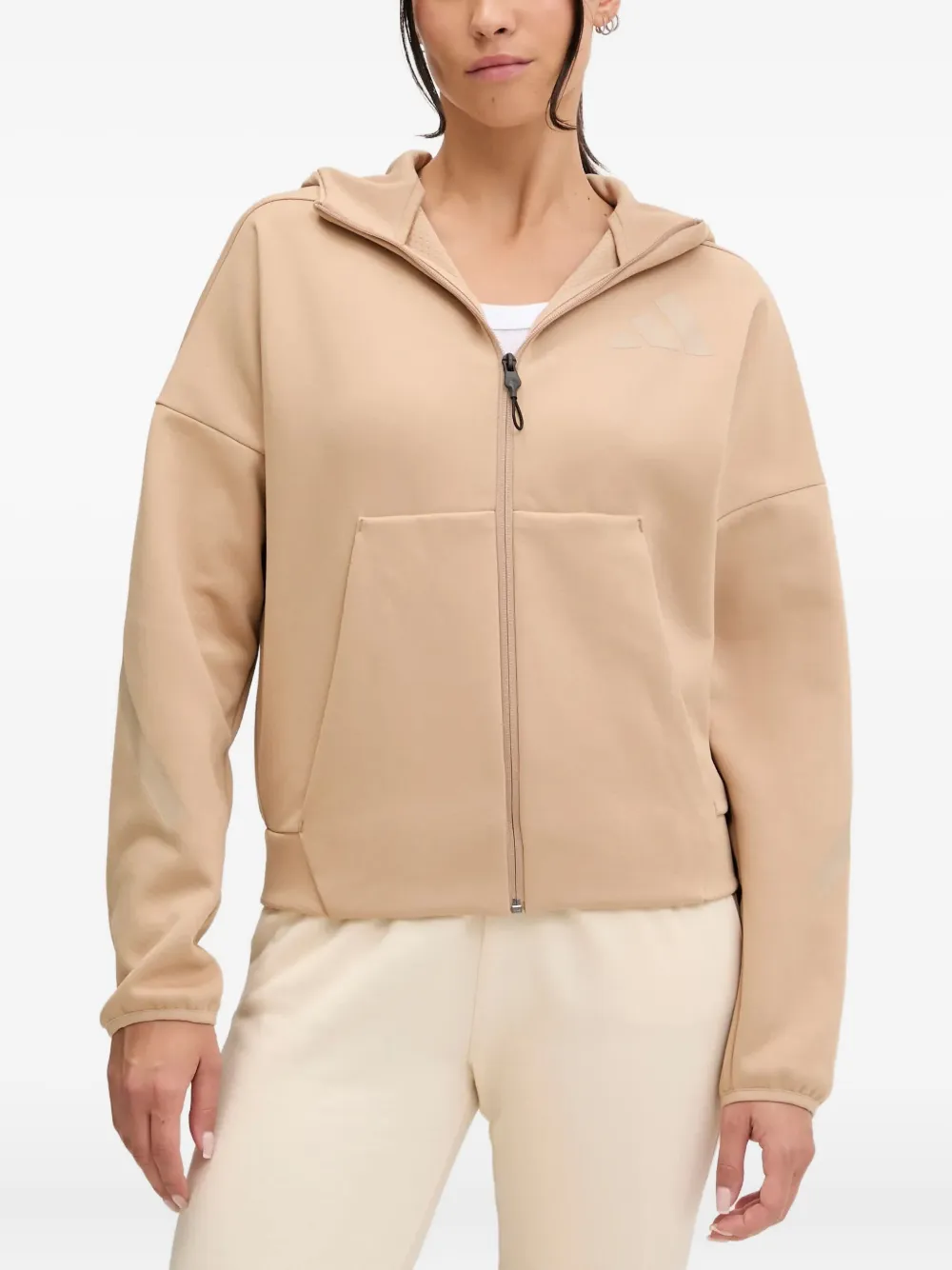 Adidas Hoodie met logodetail Beige