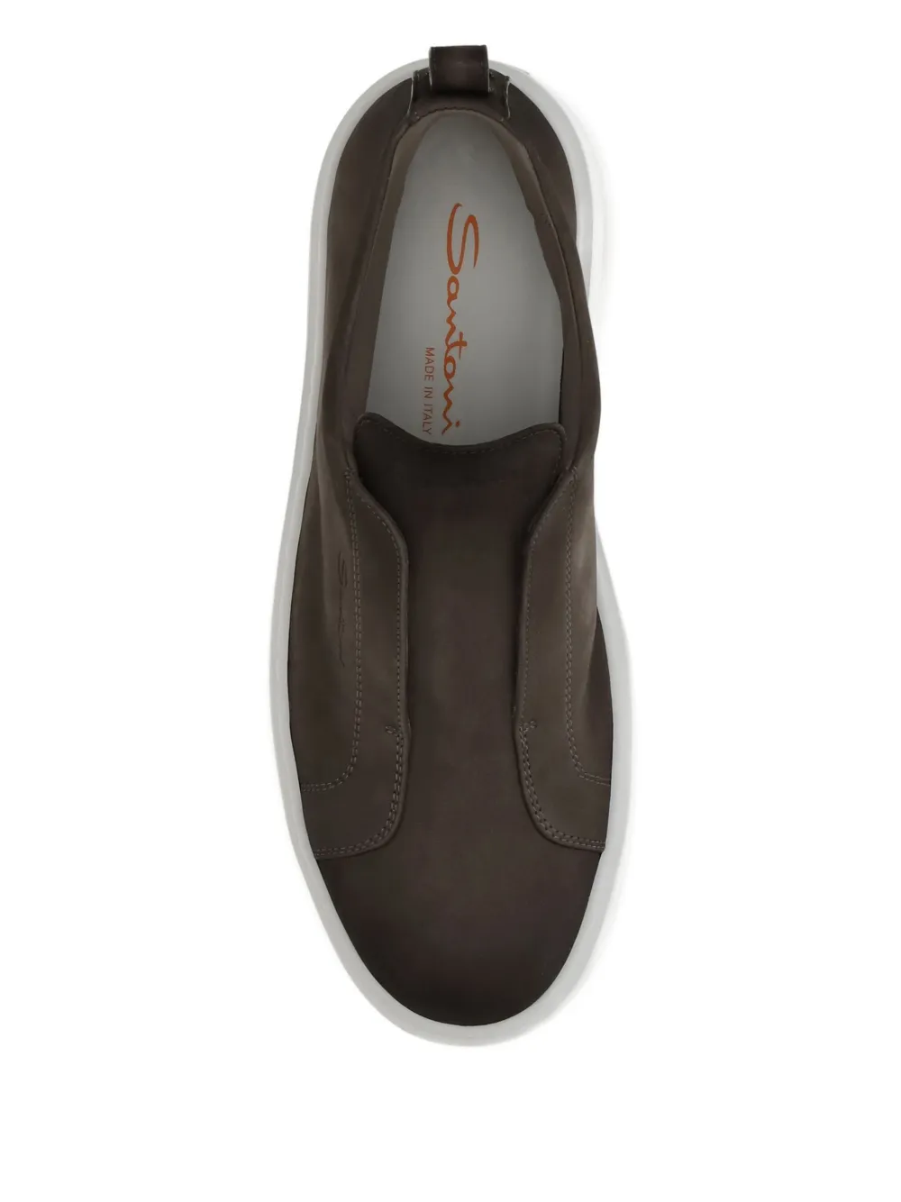 Santoni slip-on leather sneakers Brown