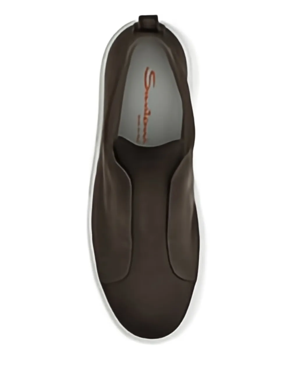Santoni slip-on leather sneakers Brown