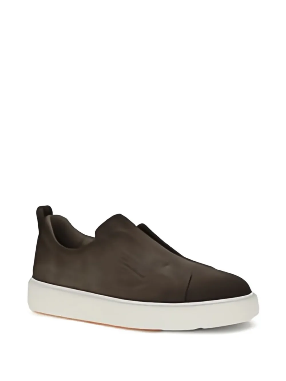 Santoni slip-on leather sneakers Brown