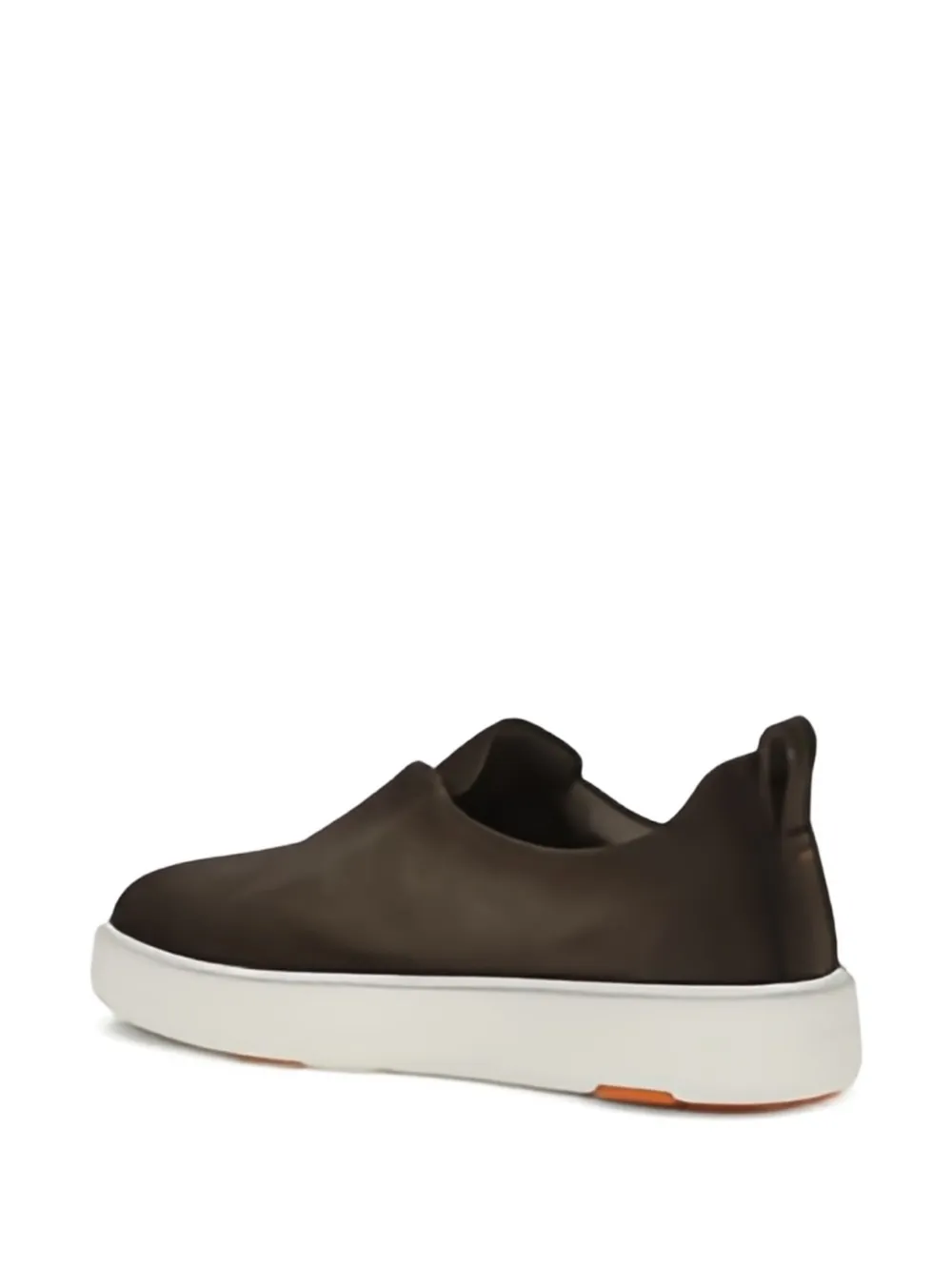 Santoni slip-on leather sneakers Brown