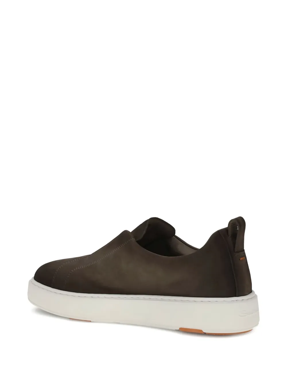 Santoni slip-on leather sneakers Brown