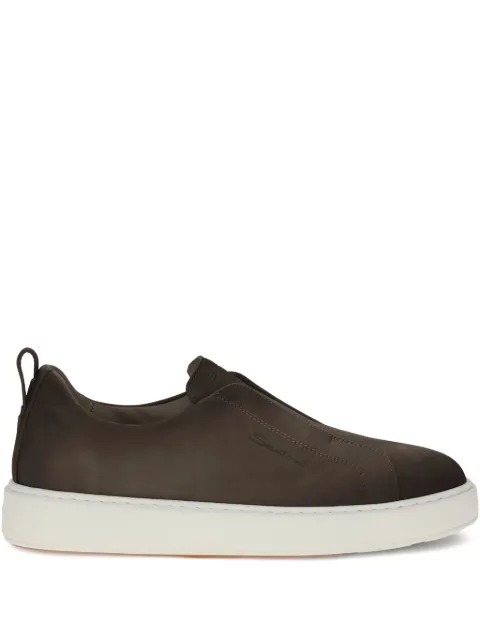 Santoni slip-on leather sneakers