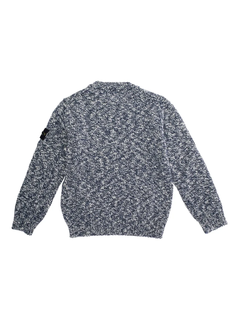 Stone Island Junior Gespikkelde trui met ronde hals Blauw