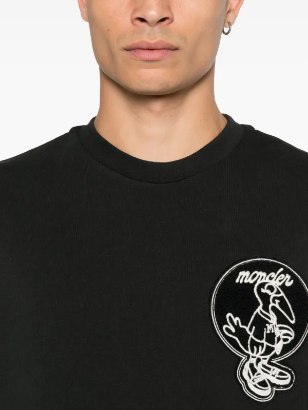 MONCLERロゴスウェット Moncler ロゴ スウェットシャツ | ブラック | FARFETCH JP
