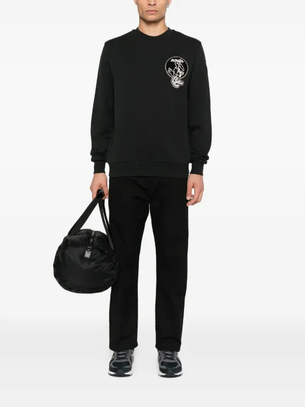 Moncler ロゴ スウェットシャツ | ブラック | FARFETCH JP