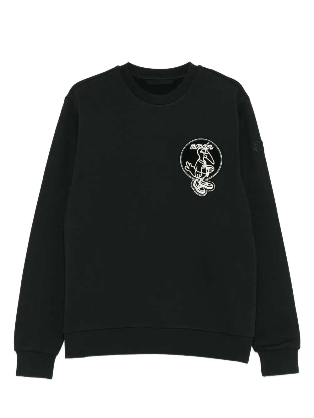 Moncler embroidered logo sweatshirt Zwart