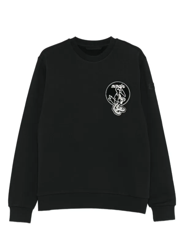 MONCLERロゴスウェット Moncler ロゴ スウェットシャツ | ブラック | FARFETCH JP