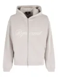 Represent Script Logo zip-up hoodie - Neutrals