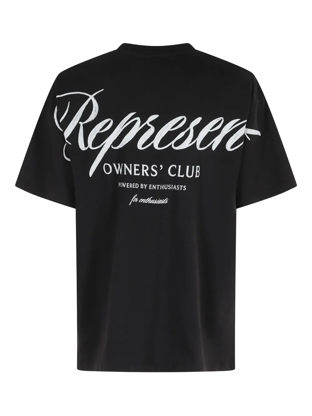 Represent script-logo cotton T-shirt - Zwart