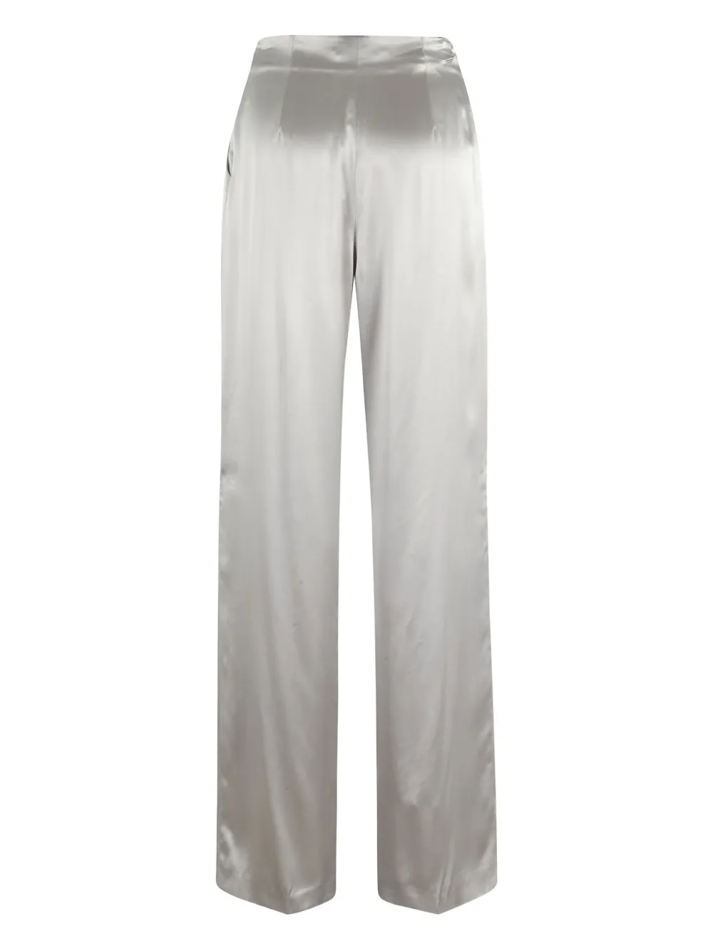 Alberta Ferretti pleated straight-leg trousers - Zilver