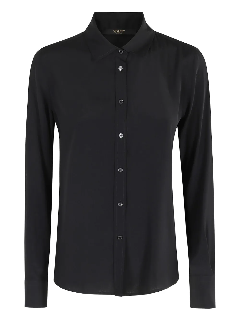 Seventy long-sleeve collared shirt Zwart