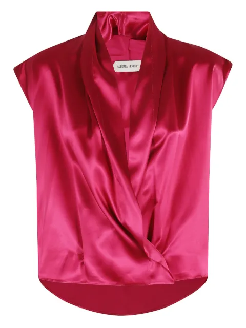 Alberta Ferretti Gewickeltes Satintop