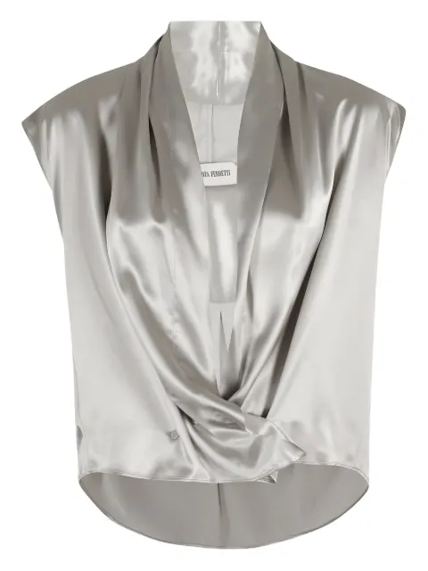 Alberta Ferretti draped satin top