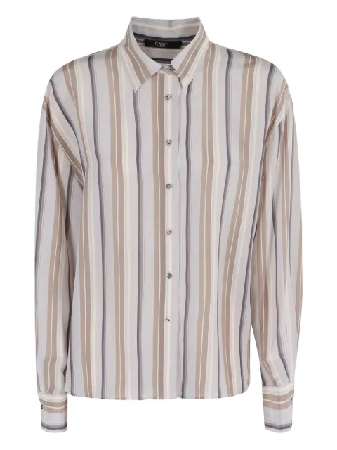 Seventy striped button-fastening shirt