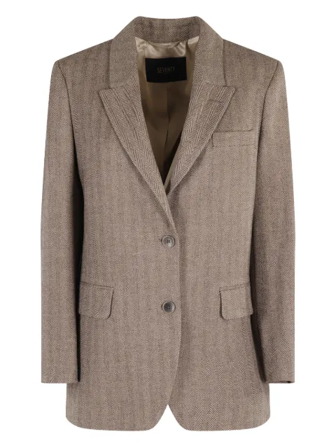 Seventy herringbone single-breasted blazer