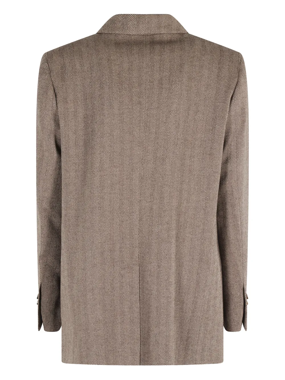 Seventy herringbone single-breasted blazer Beige