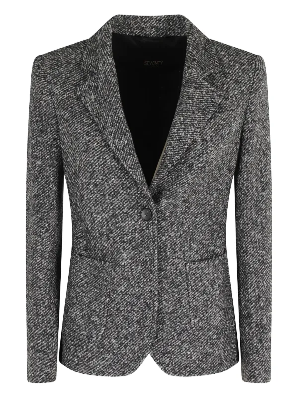 Seventy Blazer Monopetto In Tweed Grigio FARFETCH IT