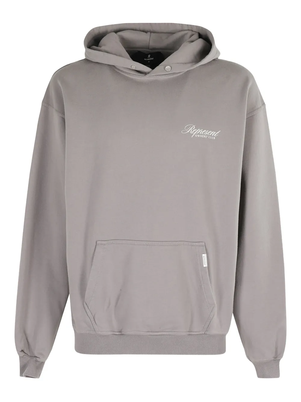 Represent Script logo print hoodie Grijs