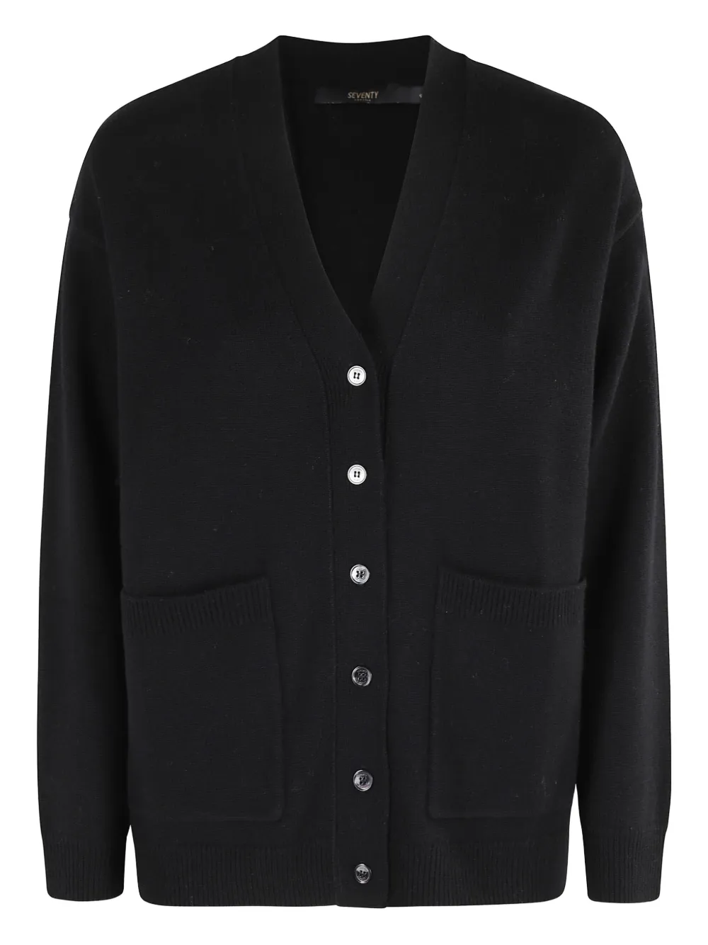 patch-pocket button cardigan