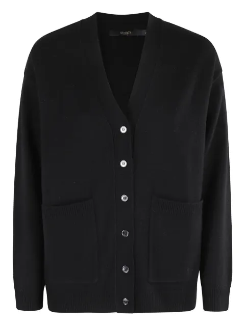 Seventy patch-pocket button cardigan