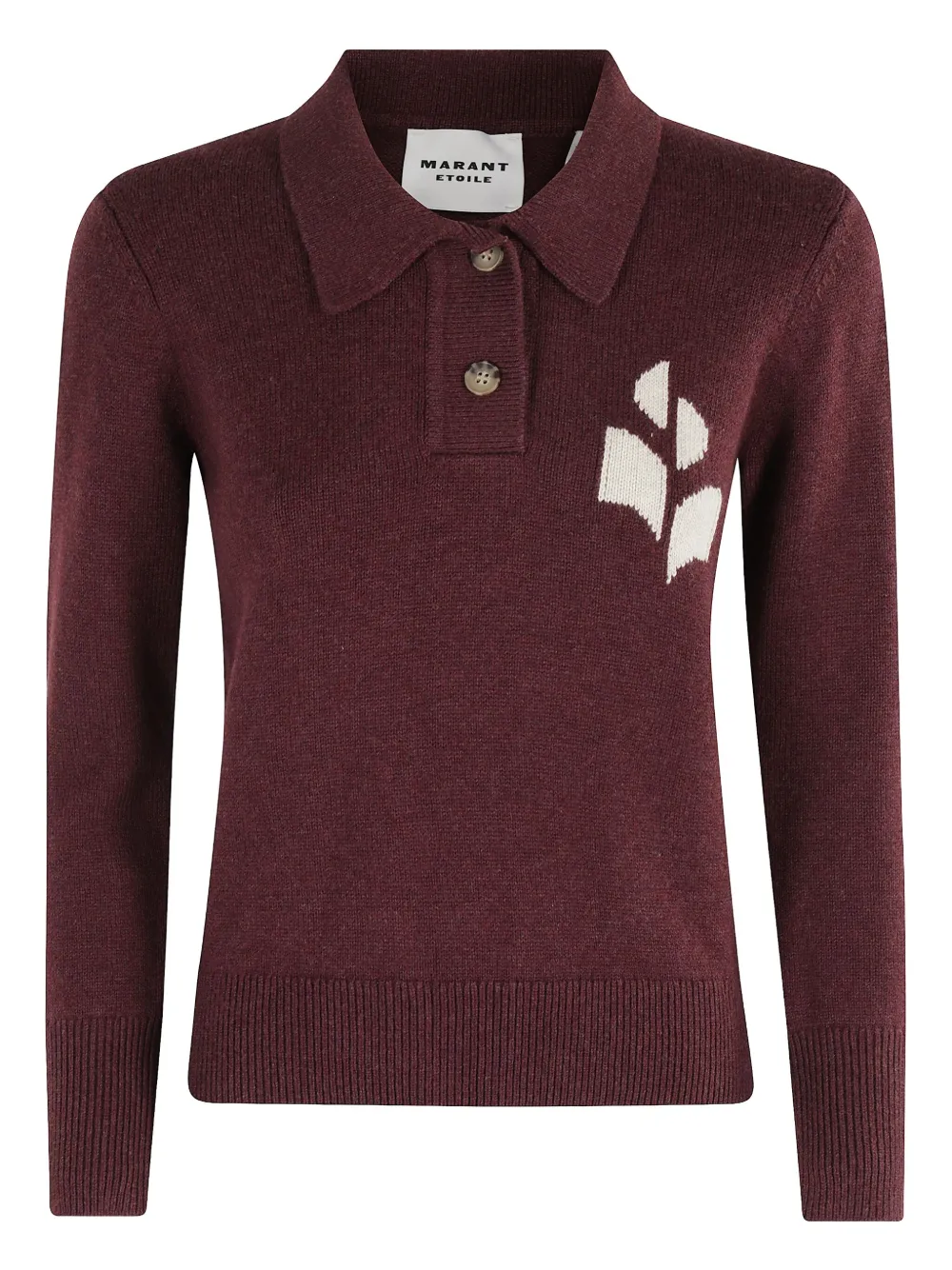 MARANT ÉTOILE logo polo-neck sweater