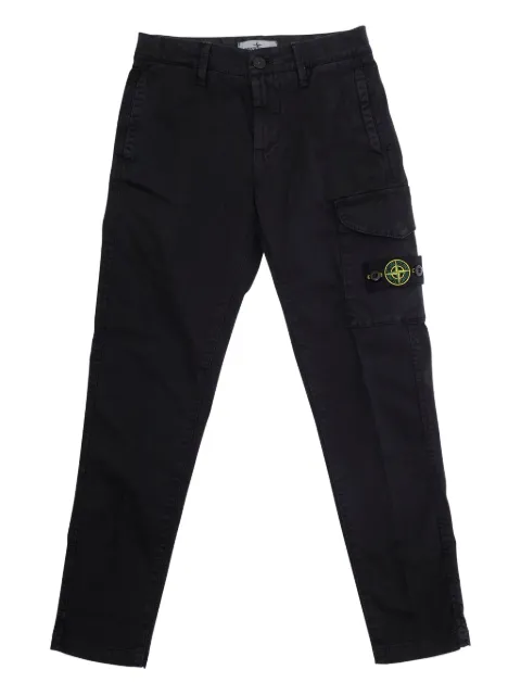 Stone Island Junior pantalon en coton à poches cargo