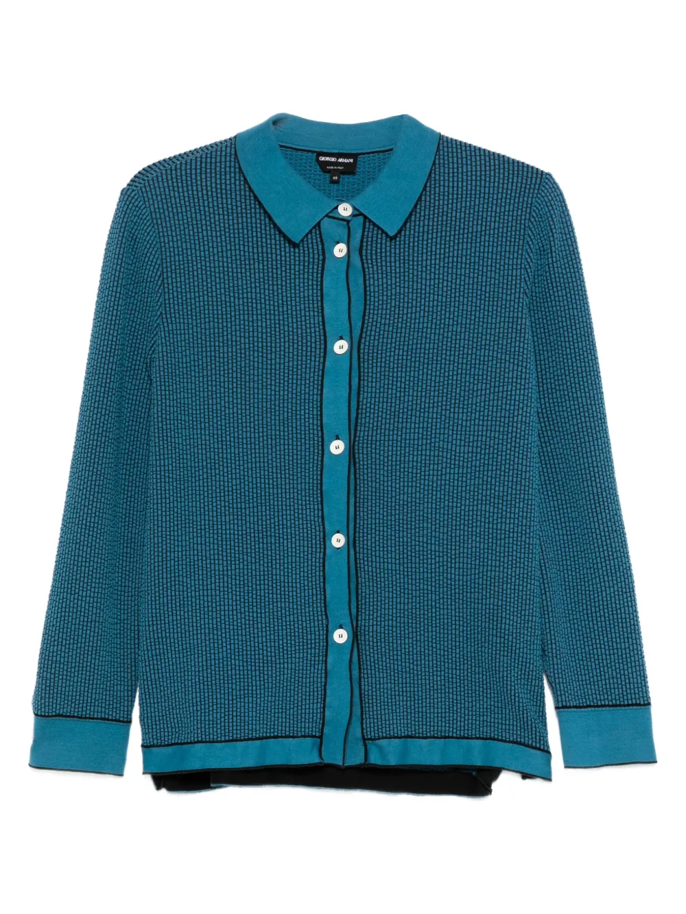 2000s textured buttoned jacket