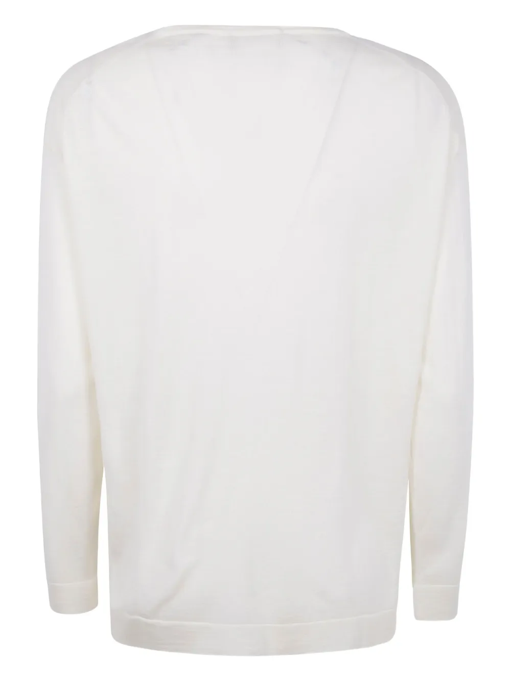Drumohr V-neck ribbed sweater Beige