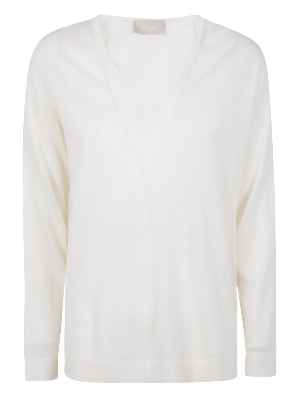 Drumohr V-neck ribbed sweater Beige