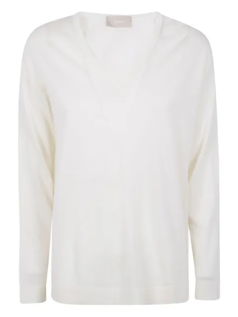 Drumohr suéter de canalé con cuello en V