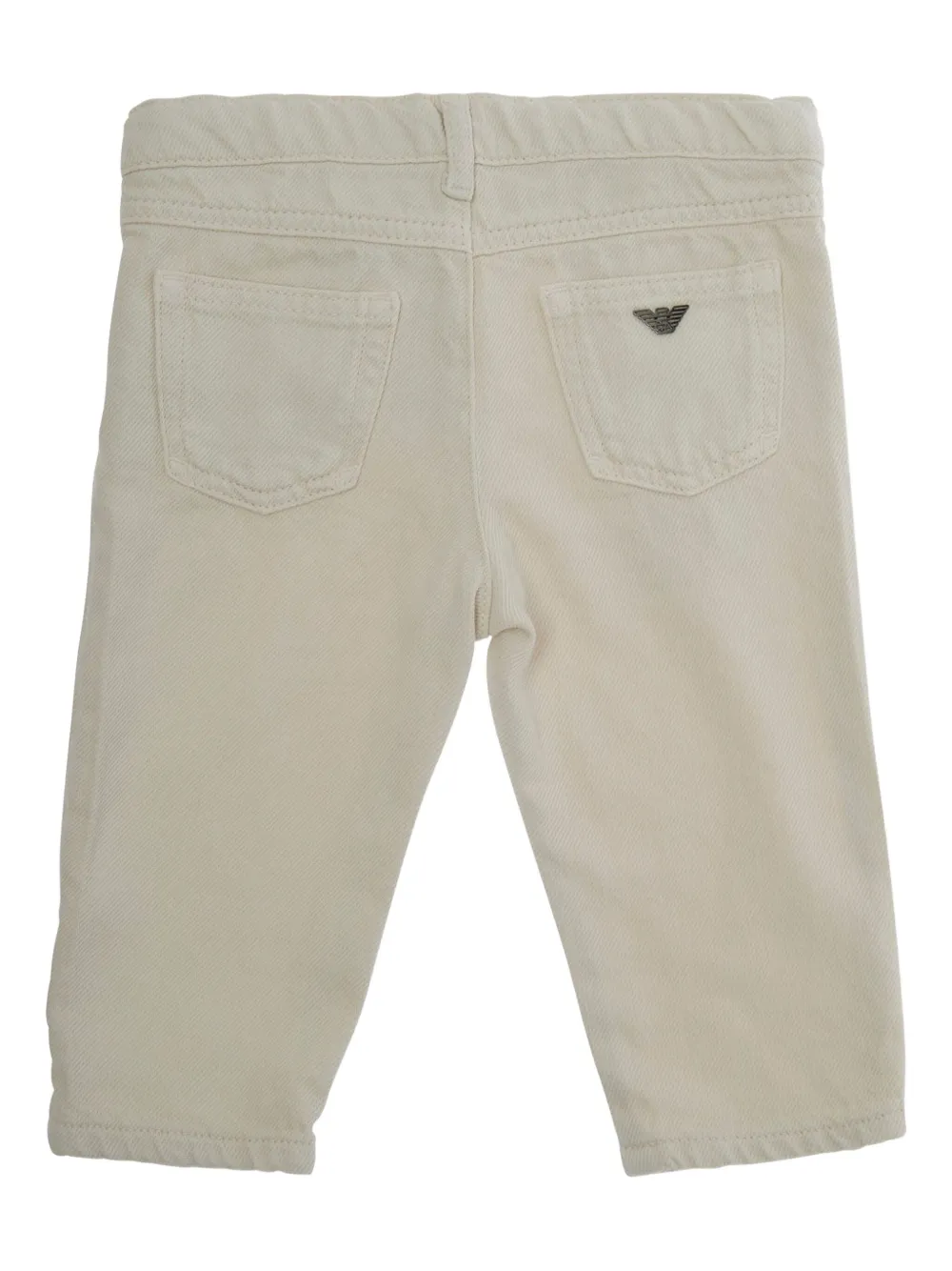 Emporio Armani Kids Jeans met logoplakkaat Beige