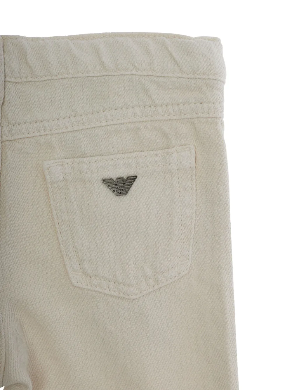 Emporio Armani Kids Jeans met logoplakkaat Beige