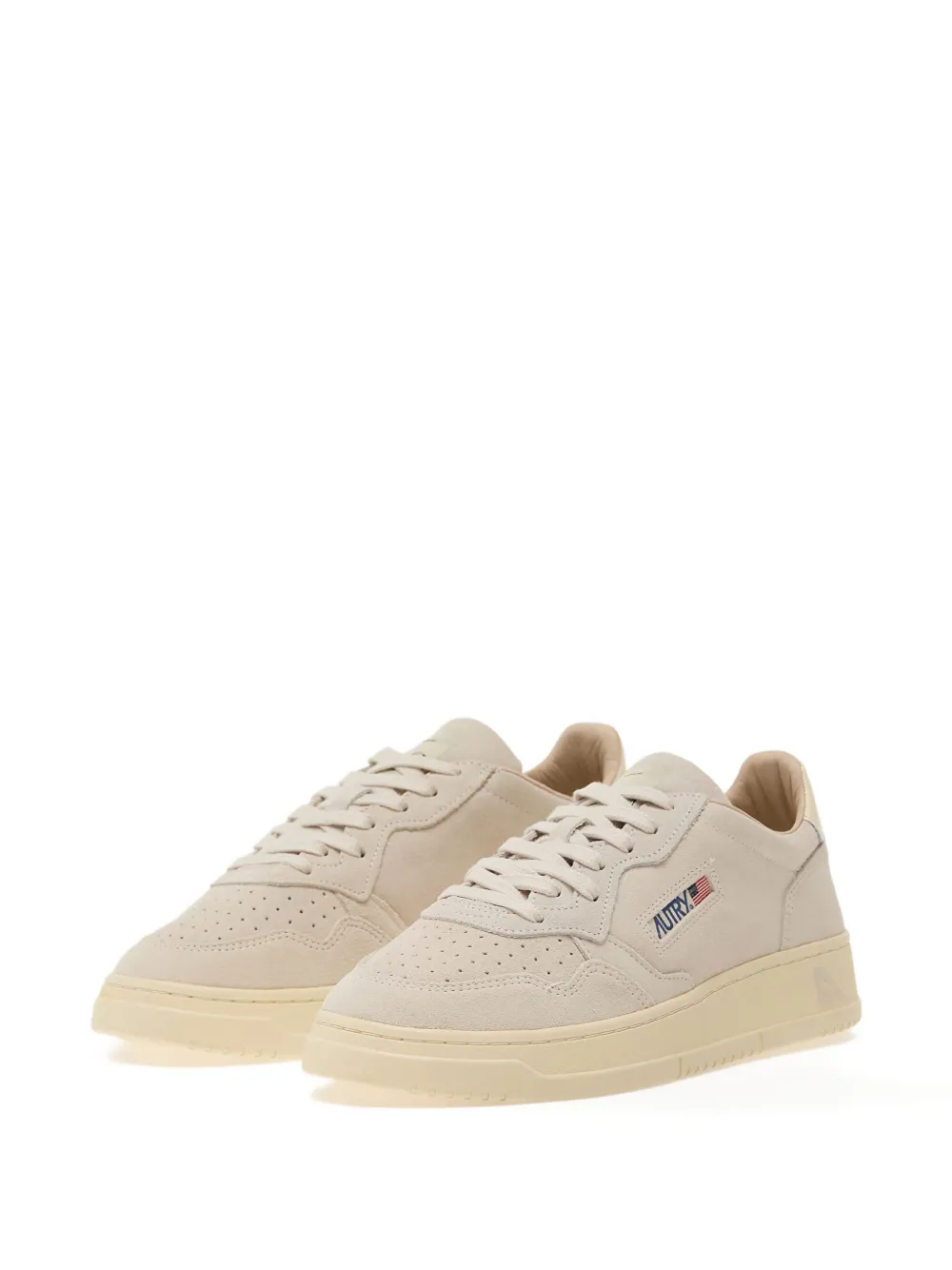 Autry Medalist perforated suede sneakers Neutrals