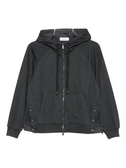 Peserico raglan-sleeves zip-up hoodie