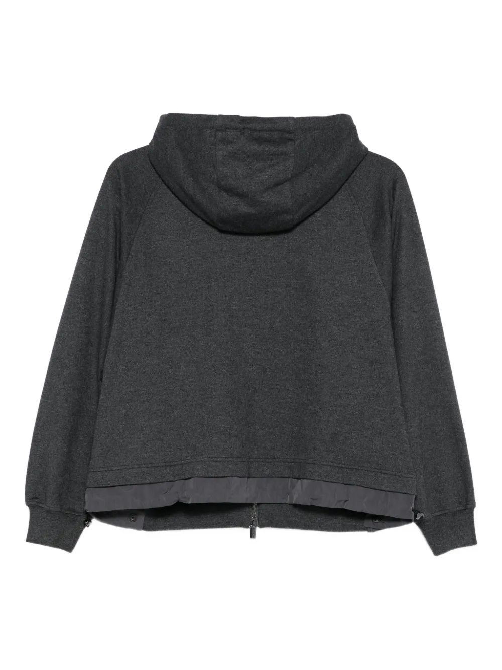 Peserico raglan-sleeves zip-up hoodie - Grijs