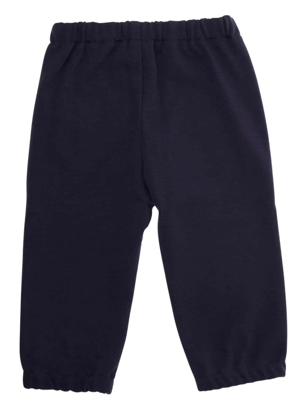 Emporio Ar i Kids elastic-cuff logo trousers Blauw