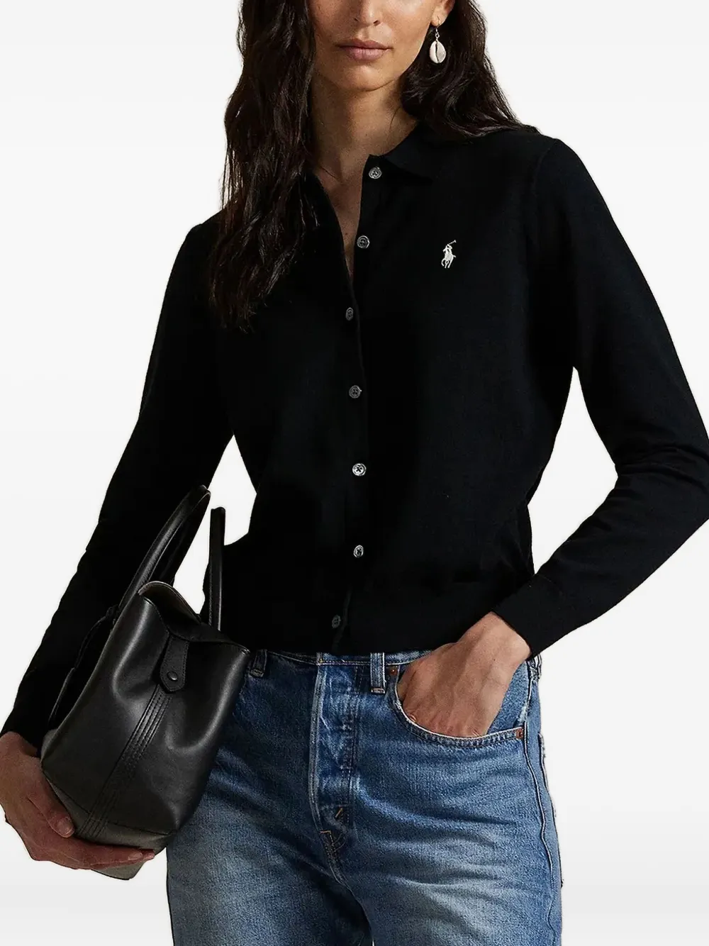 Polo Ralph Lauren Vest met polokraag Zwart