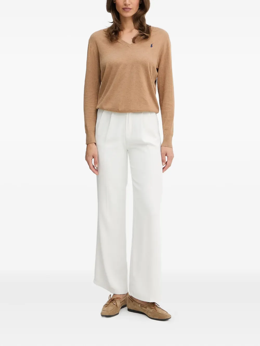 Polo Ralph Lauren Polo Pony top met V-hals Bruin