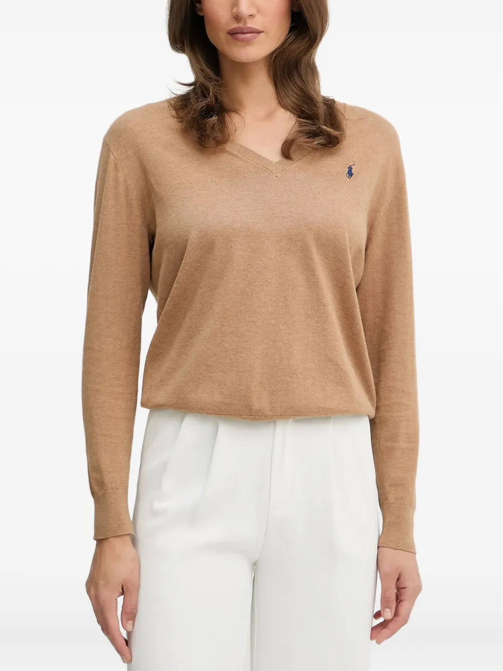 Polo Ralph Lauren Polo Pony top met V-hals Bruin